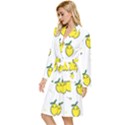 Pattern Lemon Texture Long Sleeve Velour Robe View2