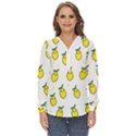 Pattern Lemon Texture Zip Up Long Sleeve Blouse View1