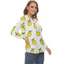 Pattern Lemon Texture Zip Up Long Sleeve Blouse View3