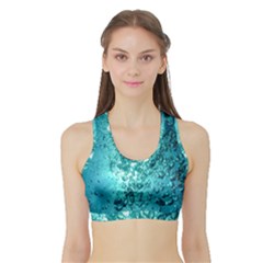 Bubbles Water Bub Sports Bra With Border by artworkshop