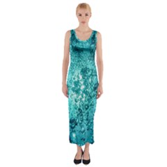 Bubbles Water Bub Fitted Maxi Dress by artworkshop