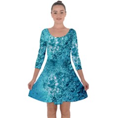 Bubbles Water Bub Quarter Sleeve Skater Dress by artworkshop