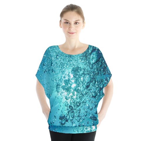 Bubbles Water Bub Batwing Chiffon Blouse by artworkshop