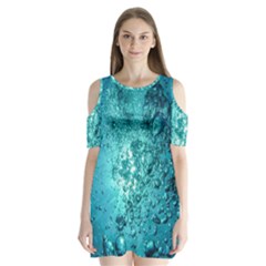 Bubbles Water Bub Shoulder Cutout Velvet One Piece by artworkshop