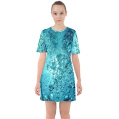 Bubbles Water Bub Sixties Short Sleeve Mini Dress by artworkshop