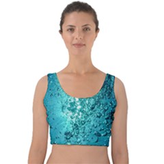 Bubbles Water Bub Velvet Crop Top by artworkshop