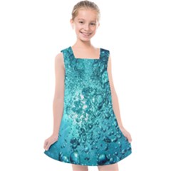 Bubbles Water Bub Kids  Cross Back Dress by artworkshop