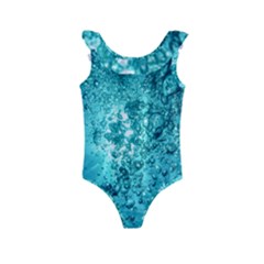 Bubbles Water Bub Kids  Frill Swimsuit by artworkshop