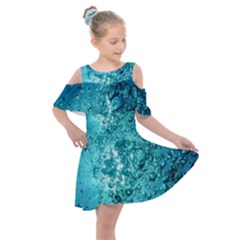 Bubbles Water Bub Kids  Shoulder Cutout Chiffon Dress by artworkshop