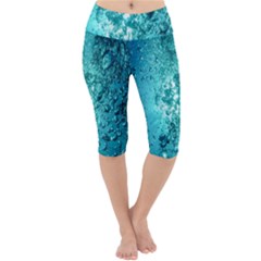 Bubbles Water Bub Lightweight Velour Cropped Yoga Leggings by artworkshop