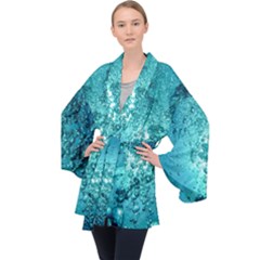 Bubbles Water Bub Long Sleeve Velvet Kimono 