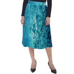 Bubbles Water Bub Classic Velour Midi Skirt  by artworkshop