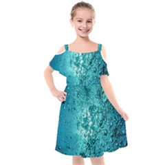 Bubbles Water Bub Kids  Cut Out Shoulders Chiffon Dress by artworkshop