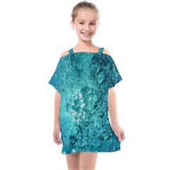 Bubbles Water Bub Kids  One Piece Chiffon Dress by artworkshop