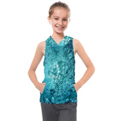 Bubbles Water Bub Kids  Sleeveless Hoodie by artworkshop