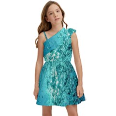 Bubbles Water Bub Kids  One Shoulder Party Dress