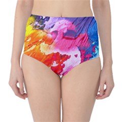 Colorful Painting Classic High-waist Bikini Bottoms by artworkshop