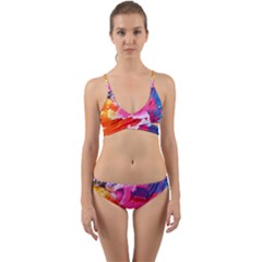 Colorful Painting Wrap Around Bikini Set by artworkshop