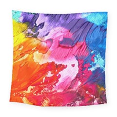 Colorful Painting Square Tapestry (large) by artworkshop