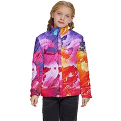 Colorful Painting Kids  Puffer Bubble Jacket Coat