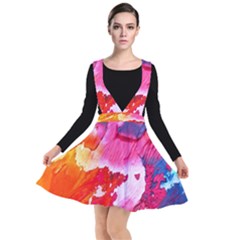 Colorful Painting Plunge Pinafore Dress by artworkshop