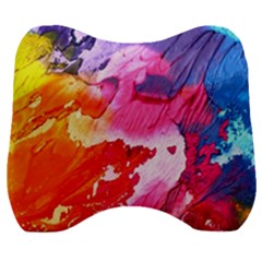 Colorful Painting Velour Head Support Cushion by artworkshop