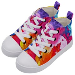 Colorful Painting Kids  Mid-top Canvas Sneakers by artworkshop