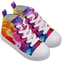 Colorful Painting Kids  Mid-Top Canvas Sneakers View3