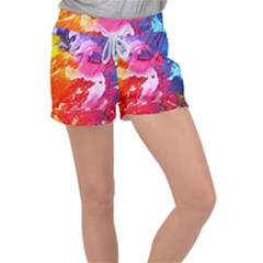 Colorful Painting Velour Lounge Shorts by artworkshop