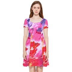 Colorful Painting Inside Out Cap Sleeve Dress by artworkshop