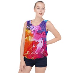 Colorful Painting Bubble Hem Chiffon Tank Top by artworkshop