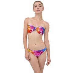 Colorful Painting Classic Bandeau Bikini Set by artworkshop