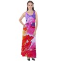 Colorful Painting Sleeveless Velour Maxi Dress View1