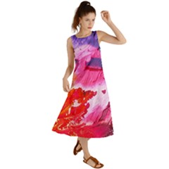 Colorful Painting Summer Maxi Dress by artworkshop