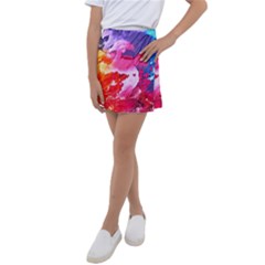 Colorful Painting Kids  Tennis Skirt by artworkshop