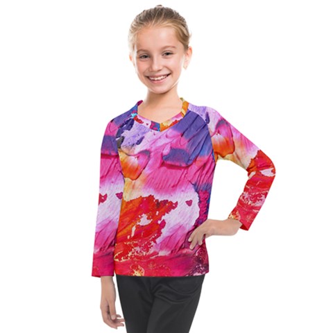 Colorful Painting Kids  Long Mesh Tee by artworkshop