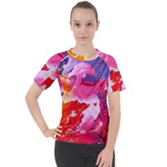 Colorful Painting Women s Sport Raglan Tee