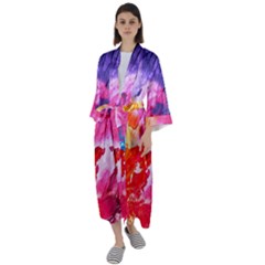 Colorful Painting Maxi Satin Kimono by artworkshop