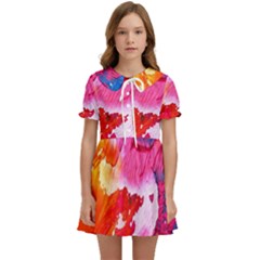 Colorful Painting Kids  Sweet Collar Dress by artworkshop