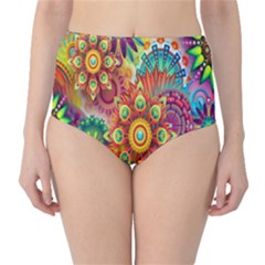 Mandalas Colorful Abstract Ornamental Classic High-waist Bikini Bottoms by artworkshop