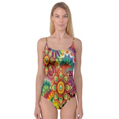 Mandalas Colorful Abstract Ornamental Camisole Leotard  by artworkshop