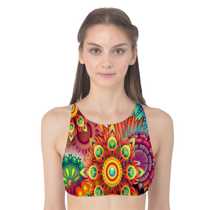 Mandalas Colorful Abstract Ornamental Tank Bikini Top