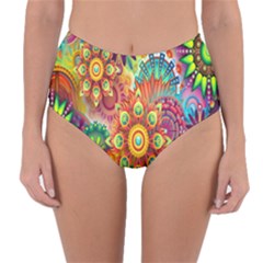 Mandalas Colorful Abstract Ornamental Reversible High-waist Bikini Bottoms by artworkshop