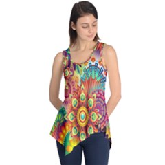 Mandalas Colorful Abstract Ornamental Sleeveless Tunic by artworkshop