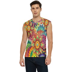 Mandalas Colorful Abstract Ornamental Men s Raglan Cap Sleeve Tee by artworkshop