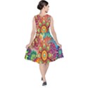 Mandalas Colorful Abstract Ornamental V-Neck Midi Sleeveless Dress  View2