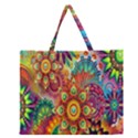 Mandalas Colorful Abstract Ornamental Zipper Large Tote Bag View1