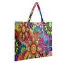 Mandalas Colorful Abstract Ornamental Zipper Large Tote Bag View2