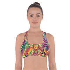 Mandalas Colorful Abstract Ornamental Cross Back Sports Bra by artworkshop