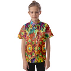 Mandalas Colorful Abstract Ornamental Kids  Short Sleeve Shirt by artworkshop